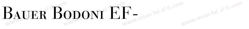 Bauer Bodoni EF字体转换